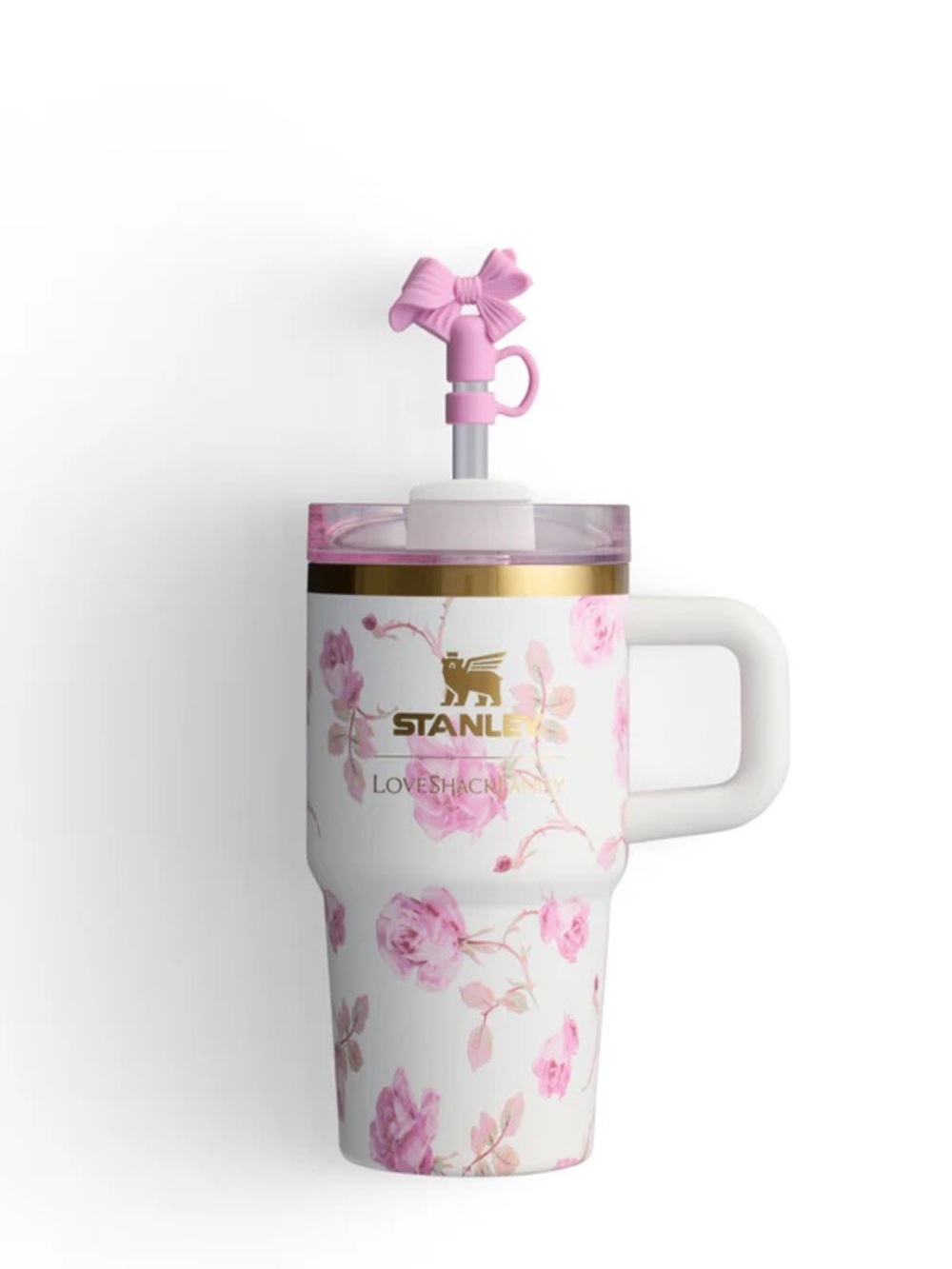 LoveShackFancy x Stanley Ribbon Rosa 20oz Quencher
